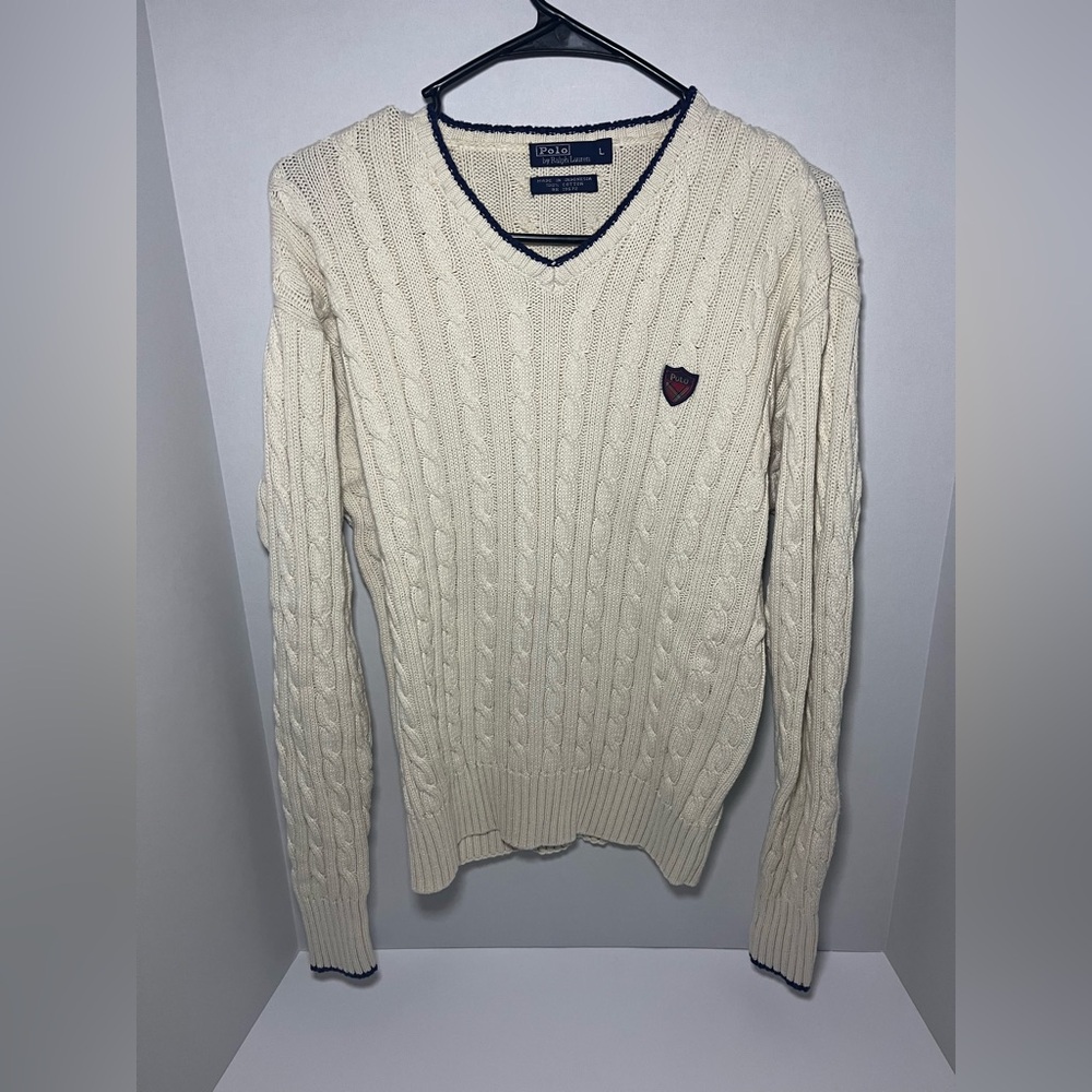 Vintage Polo Ralph Lauren Cable Knit Sweater size L